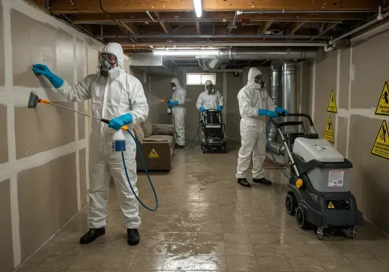 Basement Moisture Removal and Structural Drying process in Portage, PA